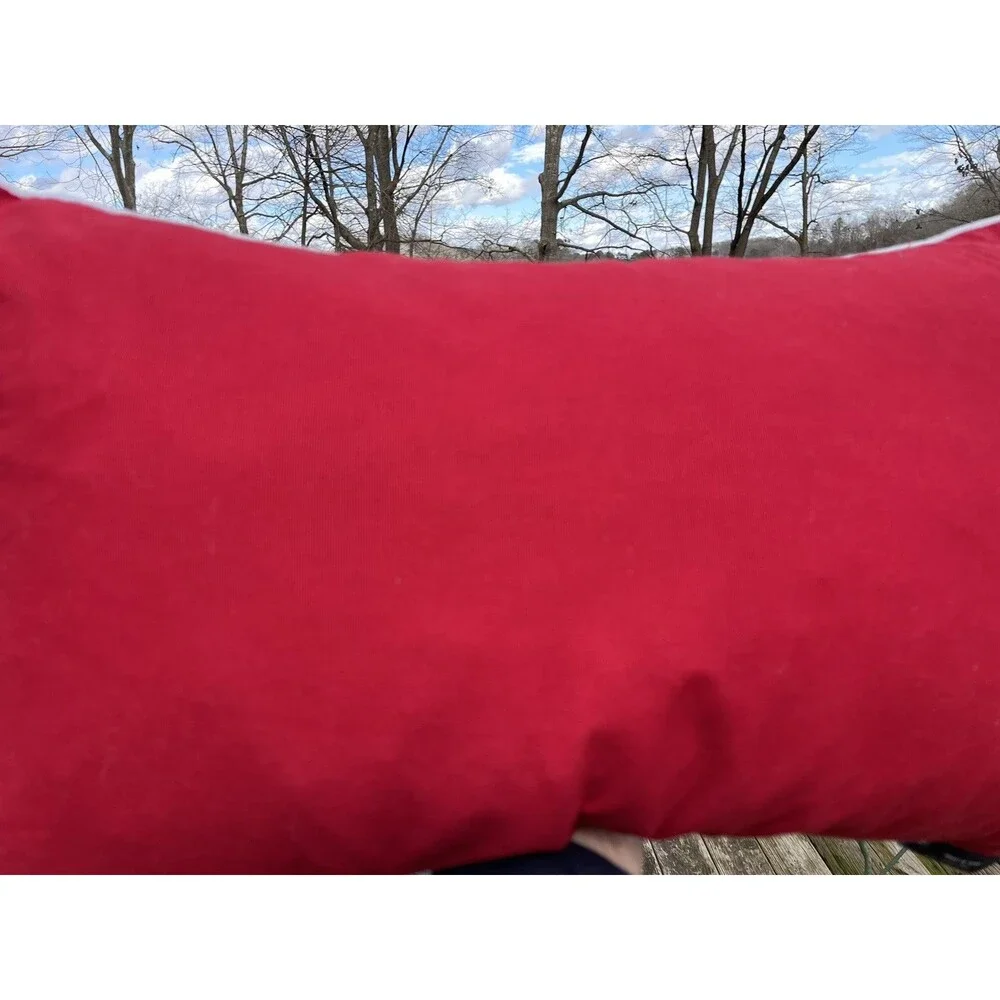 ENVOGUE MERRY Rectangle Pillow Decorative Christmas 100% Cotton Feather? Zip